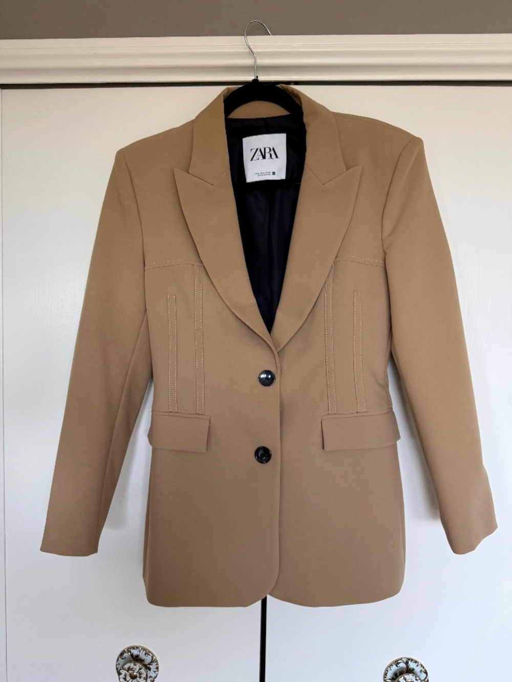 Zara Piping Detailed Tailored Coat